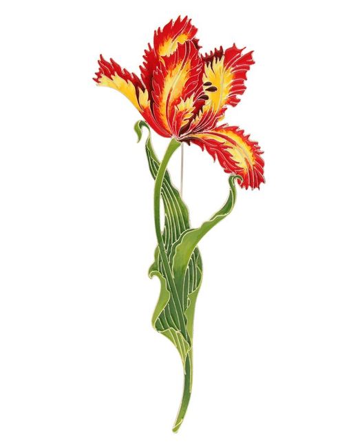 Русские Самоцветы Брошь Елагинский тюльпан