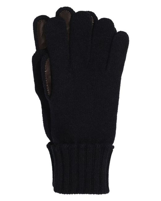 Inverni Кашемировые перчатки с кожаной отделкой