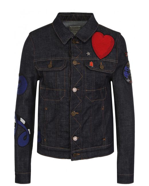 Zadig & Voltaire Джинсовая куртка с контрастными отделкой и прострочкой