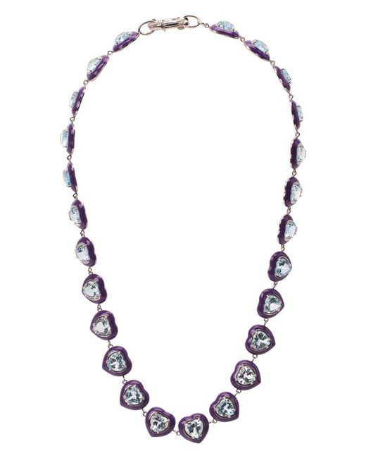 Moonka Ожерелье с сердцами из голубого топаза