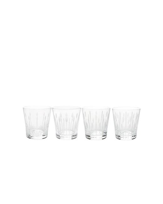 Lalique Набор из четырех стаканов для виски Lotus