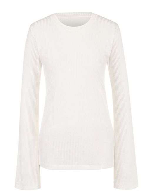 MM6 by Maison Margiela Пуловер фактурной вязки с расклешенными рукавами
