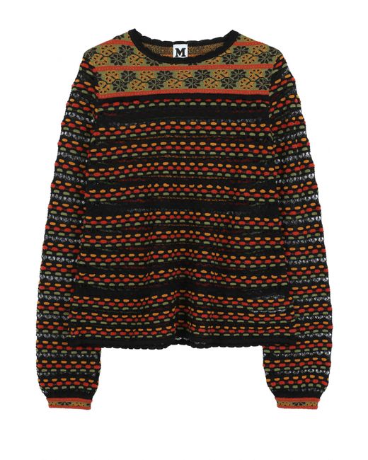 Missoni Пуловер из смеси шерсти и хлопка с круглым вырезом M