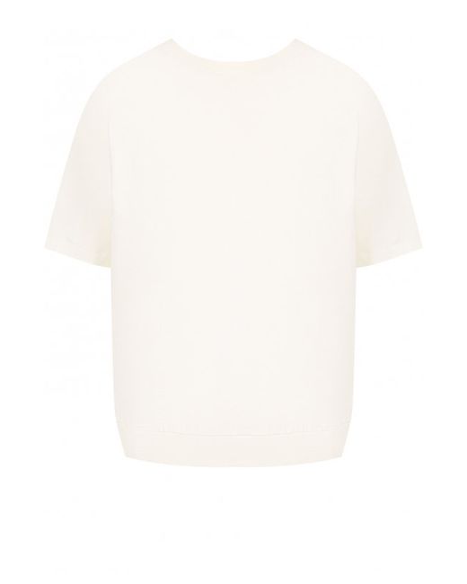 Moncler Хлопковая футболка свободного кроя с круглым вырезом