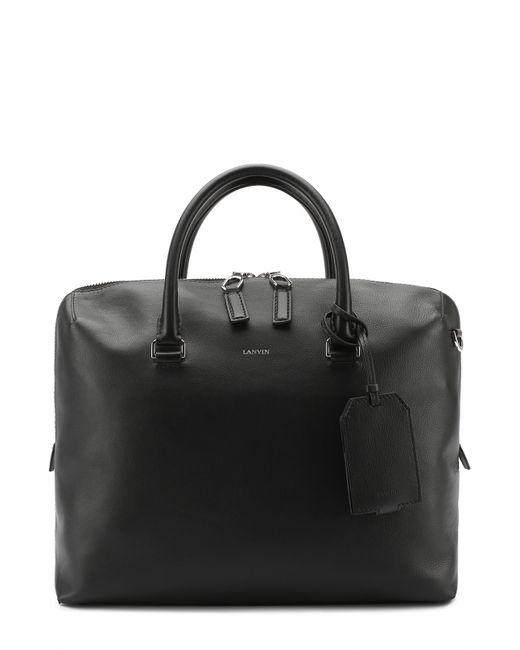 Lanvin Кожаная сумка для ноутбука с плечевым ремнем