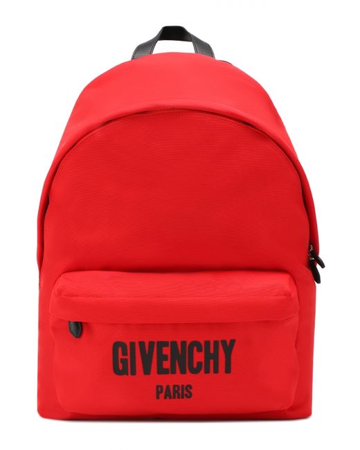 Givenchy Текстильный рюкзак с контрастной отделкой и внешним карманом на молнии