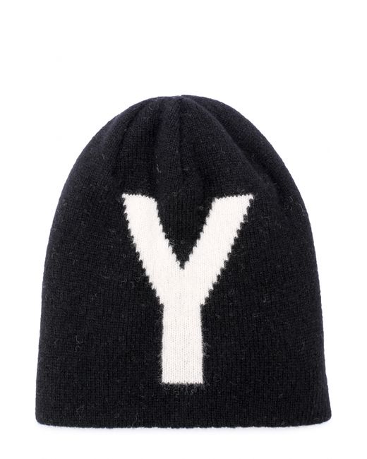 Yohji Yamamoto Шерстяная вязаная шапка с принтом