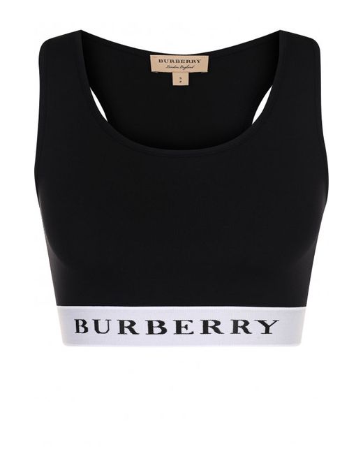 Burberry Укороченный топ с логотипом бренда