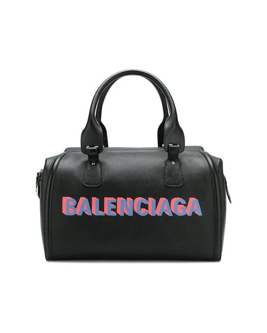 Balenciaga Кожаная дорожная сумка с плечевым ремнем