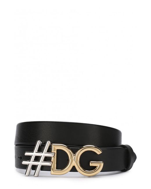 Dolce & Gabbana Кожаный ремень с фигурной пряжкой