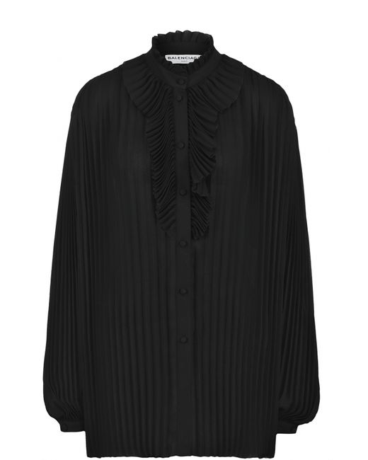 Balenciaga Плиссированная блуза свободного кроя