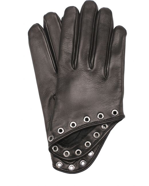 Alexander McQueen Кожаные перчатки с металлическими люверсами