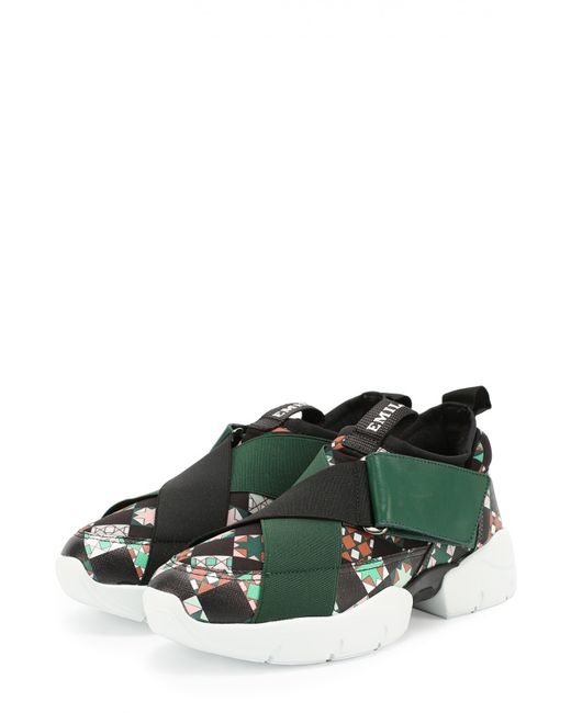Emilio Pucci Комбинированные кроссовки с принтом
