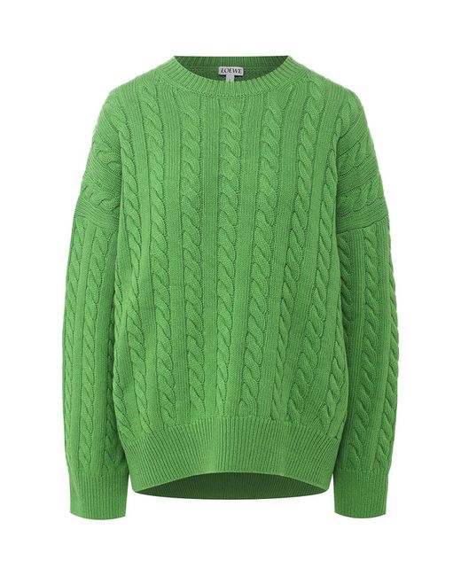 Loewe Шерстяной пуловер фактурной вязки