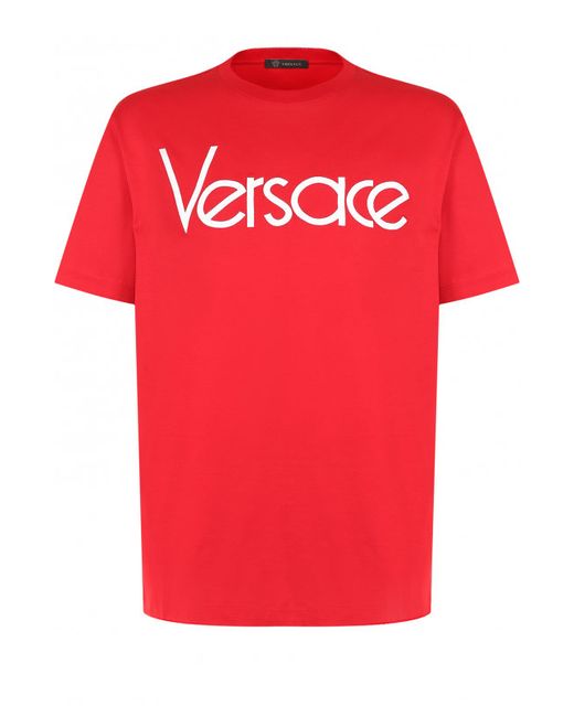 Versace Хлопковая футболка с круглым вырезом