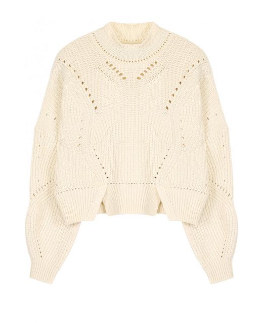 Isabel Marant Пуловер фактурной вязки из смеси хлопка и шерсти