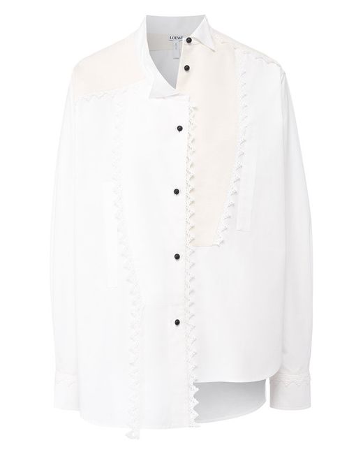 Loewe Хлопковая блуза асимметричного кроя