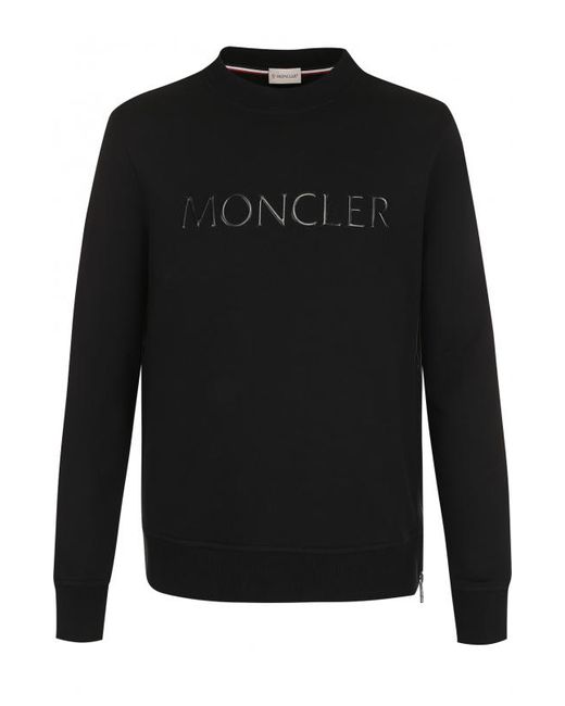 Moncler Хлопковый свитшот с логотипом бренда