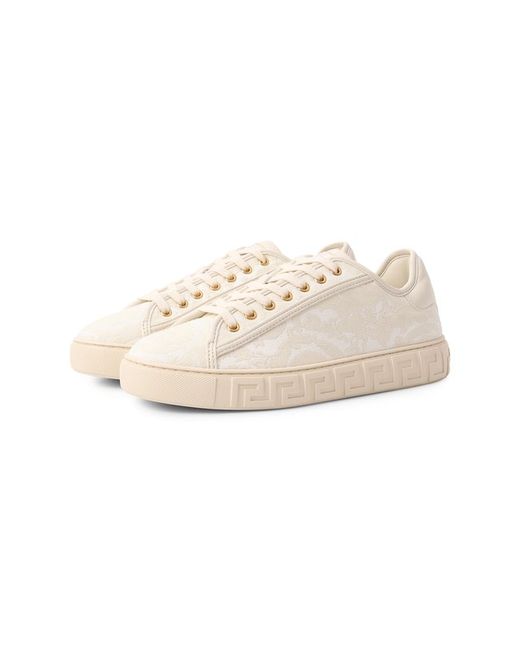 Versace Текстильные кеды Barocco Greca