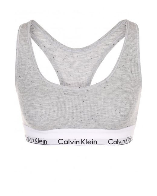 Calvin Klein Кроп-топ из вискозы с контрастной эластичной лентой