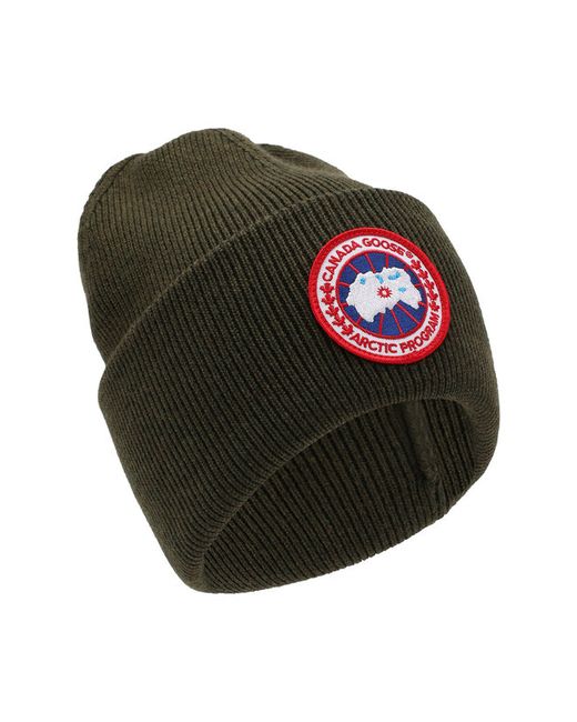 Canada Goose Шерстяная шапка с логотипом бренда
