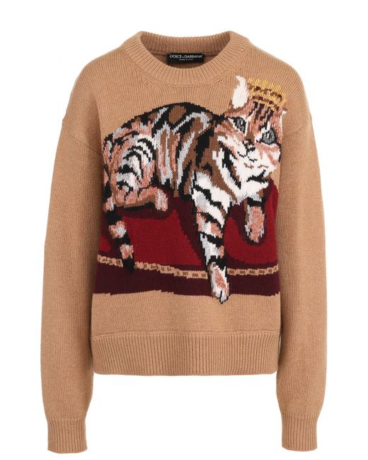 Dolce & Gabbana Кашемировый пуловер с принтом