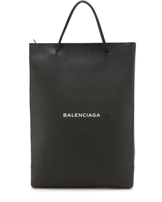 Balenciaga Кожаная сумка-шоппер с логотипом бренда