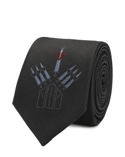Valentino Шелковый галстук с вышивкой