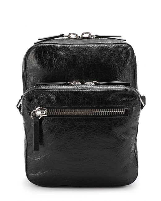 Valentino Кожаная сумка-планшет с внешним карманом на молнии