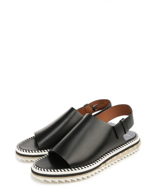 Givenchy Кожаные сандалии на контрастной подошве