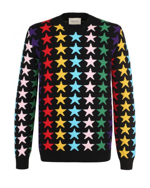 Gucci Шерстяной свитер с принтом