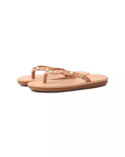 Ancient Greek Sandals Кожаные шлепанцы Saionara Shells