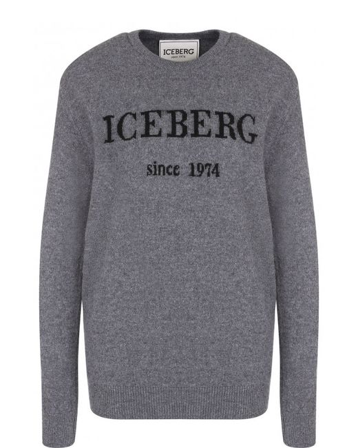 Iceberg Кашемировый пуловер с логотипом бренда