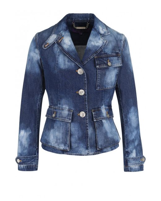 Ralph Lauren Приталенная джинсовая куртка с потертостями