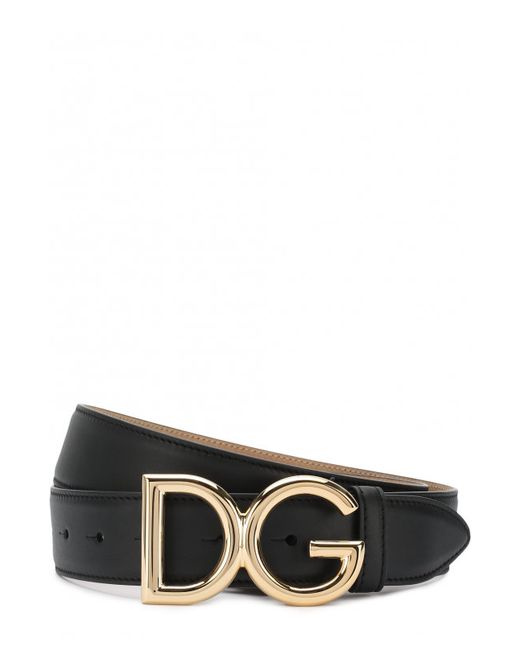 Dolce & Gabbana Кожаный ремень с фигурной пряжкой