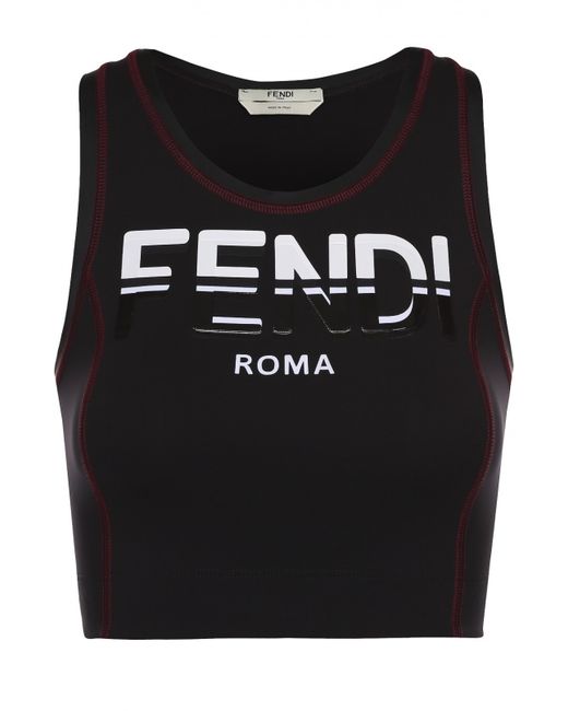 Fendi Спортивный укороченный топ с логотипом бренда