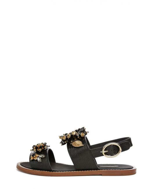 Dolce & Gabbana Кожаные сандалии Bianca с декором