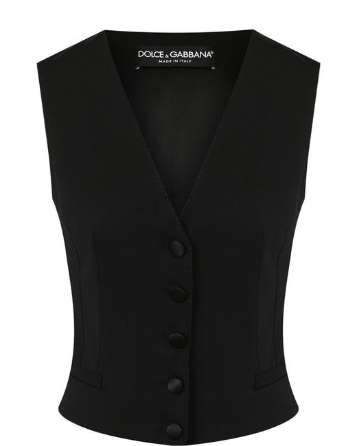 Dolce & Gabbana Приталенный жилет из смеси шерсти и шелка