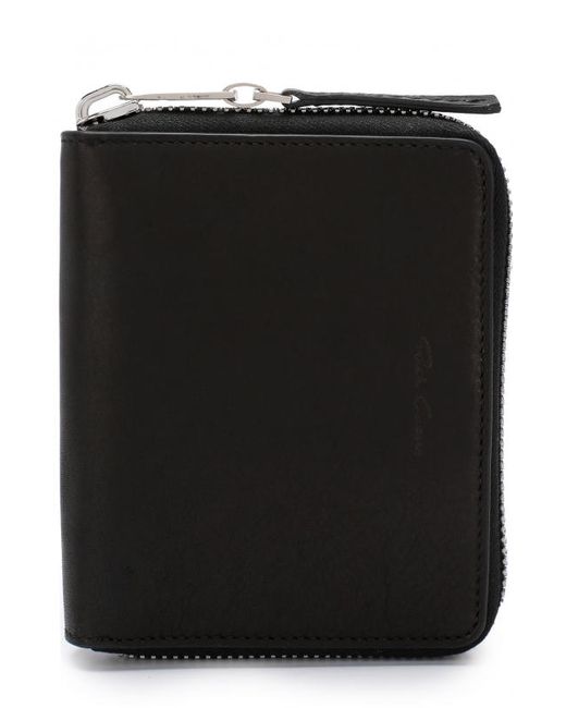 Rick Owens Кожаное портмоне на молнии с отделениями для кредитных карт и монет