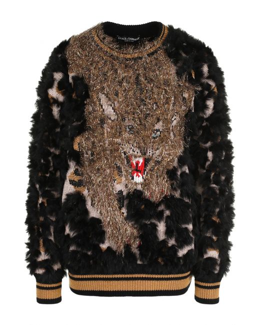 Dolce & Gabbana Шерстяной пуловер с круглым вырезом