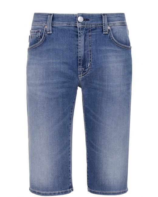 Sartoria Tramarossa Удлиненные джинсовые шорты с контрастной прострочкой