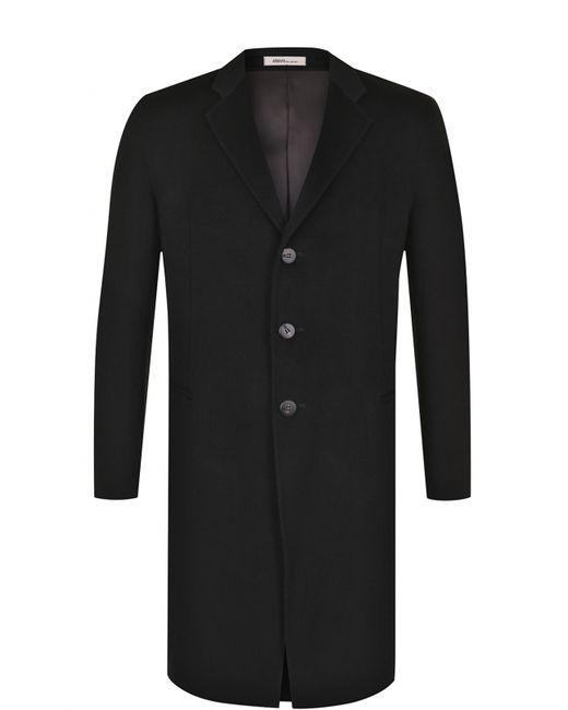 Armani Collezioni Однобортное кашемировое пальто с отложным воротником