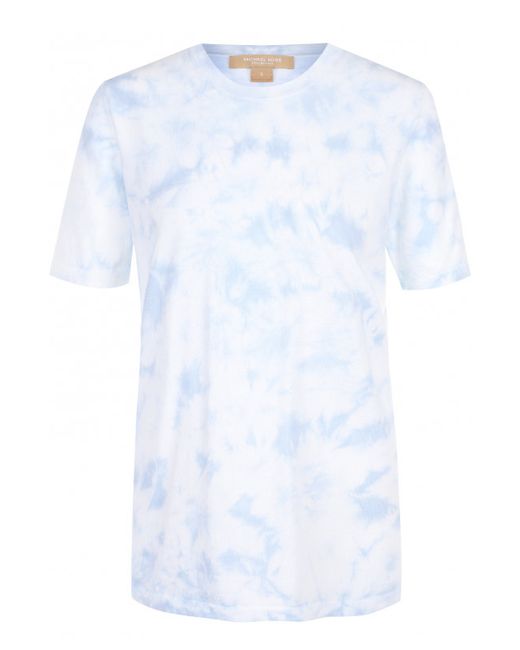 Michael Kors Collection Хлопковая футболка с круглым вырезом и принтом