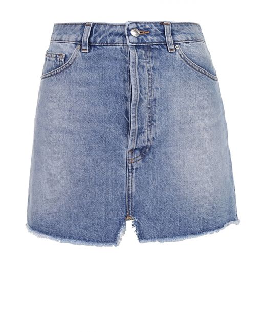 Iro Джинсовая мини-юбка с карманами и бахромой