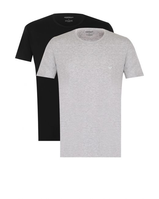 Emporio Armani Комплект из двух хлопковых футболок с круглым вырезом