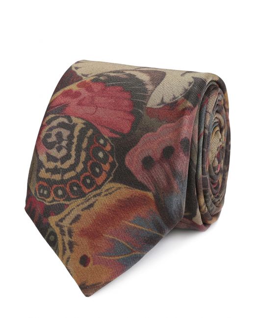 Valentino Шелковый галстук с принтом