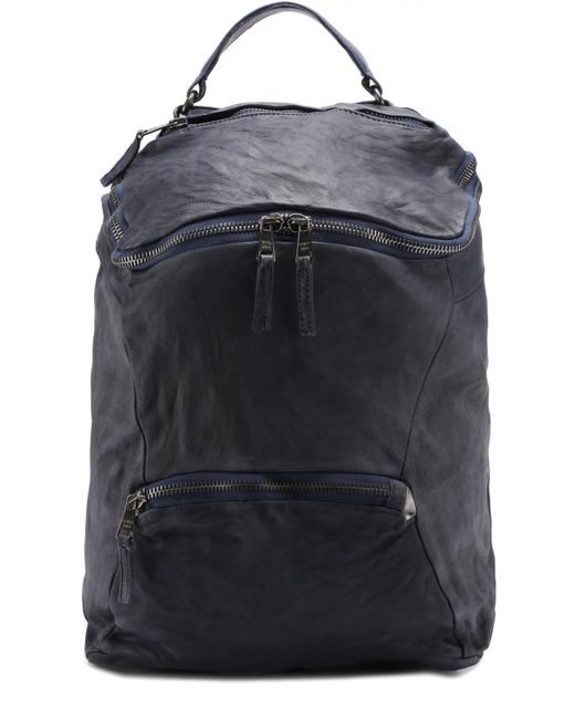 Giorgio Brato Кожаный рюкзак с внешним карманом на молнии с эффектом крэш Giorgio