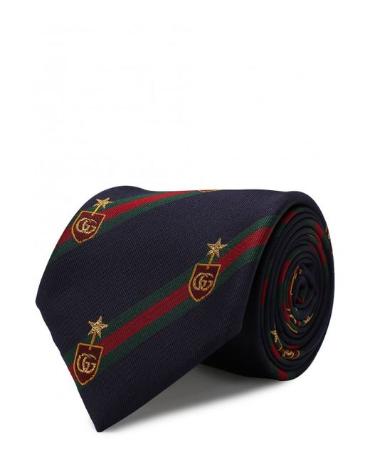 Gucci Шелковый галстук с принтом