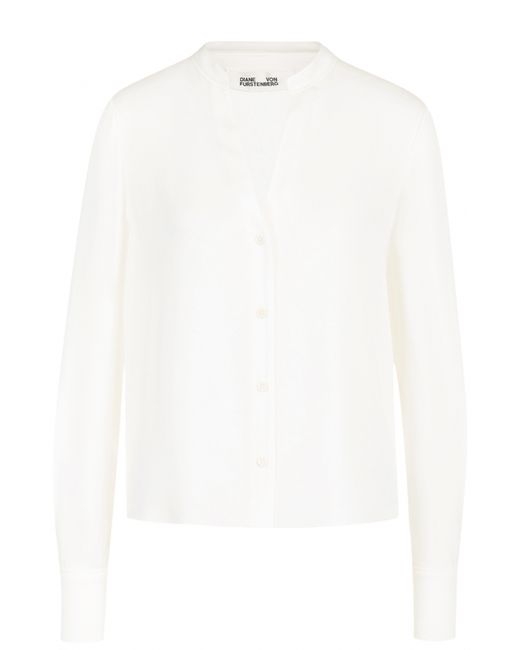 Diane Von Furstenberg Шелковая блуза с V-образным вырезом
