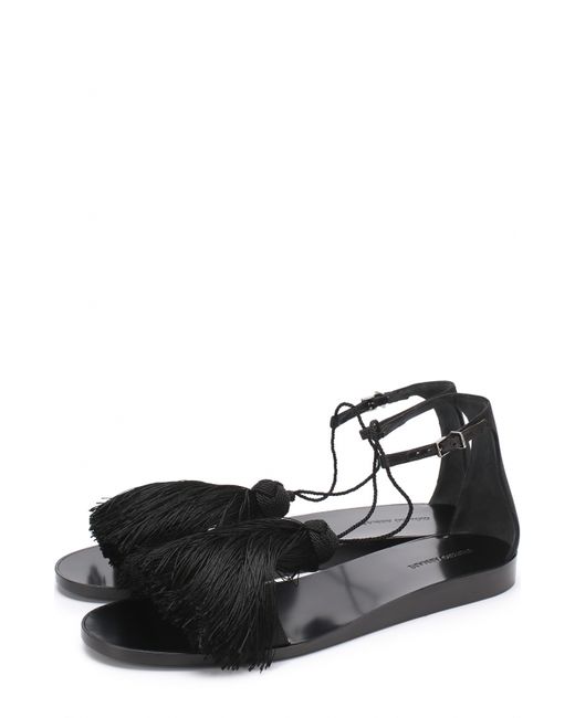 Giorgio Armani Текстильные сандалии с бахромой